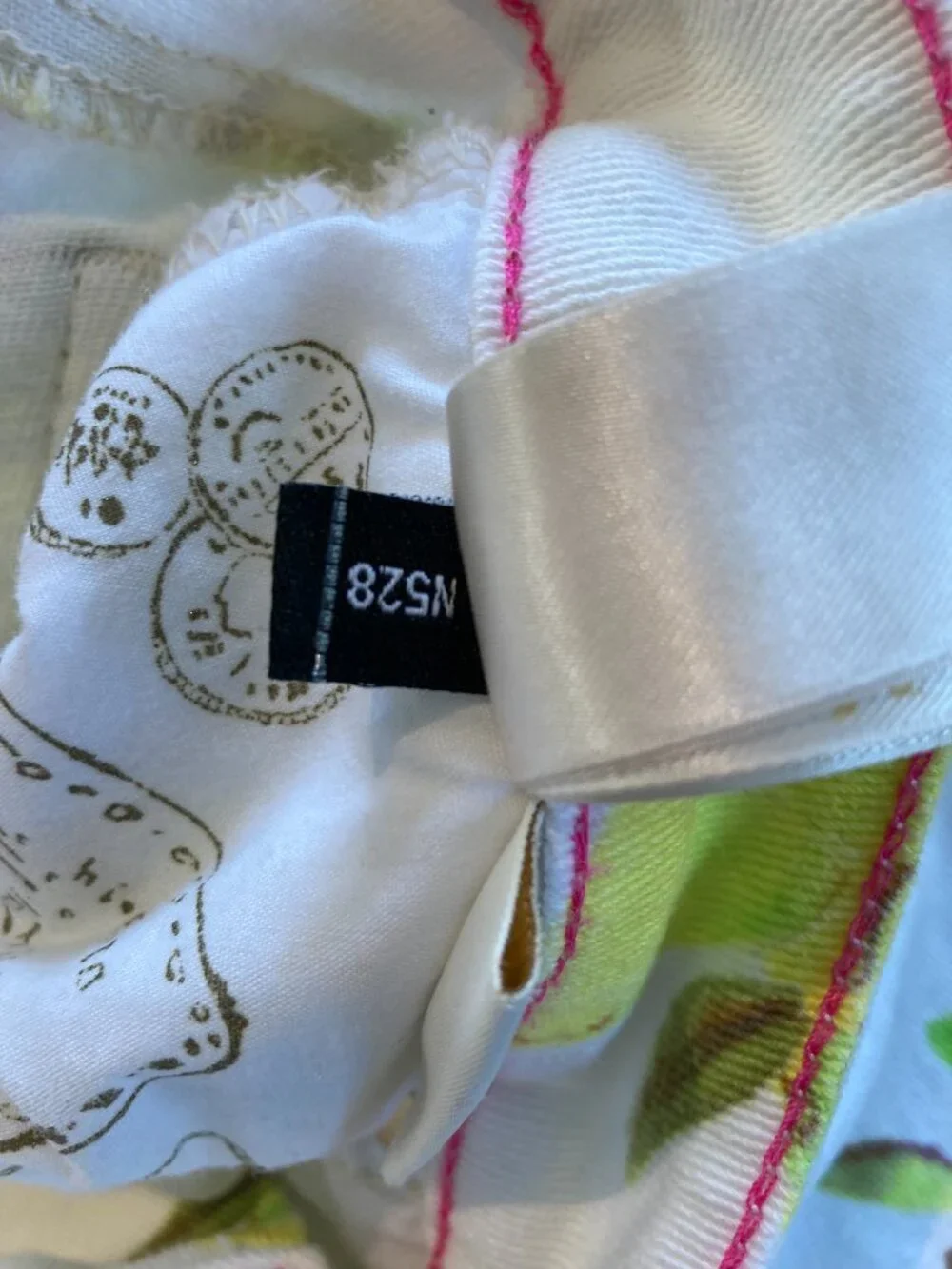 Kate Spade Broome Street Lemon Print Skinny Ankle Jeans Size 28 White Yellow